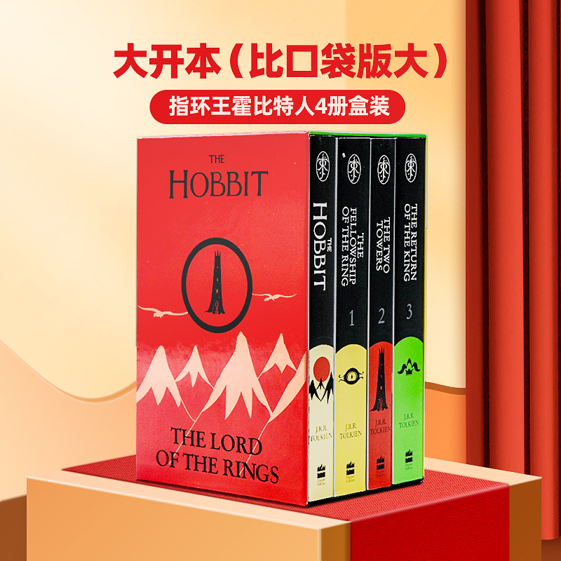 魔戒英文原版 指环王英文版 The Hobbit and the Lord of the Rings 4册盒装 霍比特人英文原版 J. R. R. Tolkien 托尔金奇幻小说 - 图3