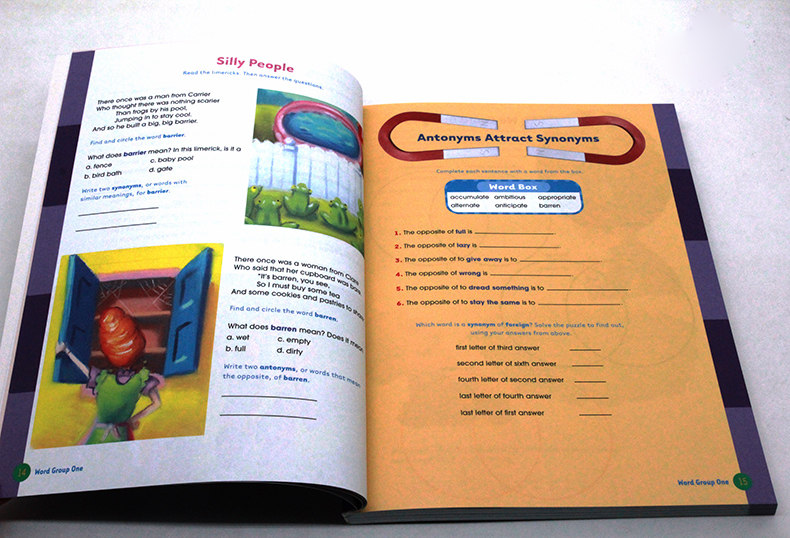 4-6年级词汇全套 英文原版100 Words Kids Need To Read By 4th Grade Workbook学乐小学生英语词汇课外作业练习册彩版Scholastic