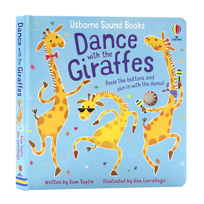 Usborne 与长颈鹿共舞 英文原版绘本 Dance with the Giraffes 精装纸板触摸发声书儿童早教启蒙英语读物故事亲子共读Sam Taplin