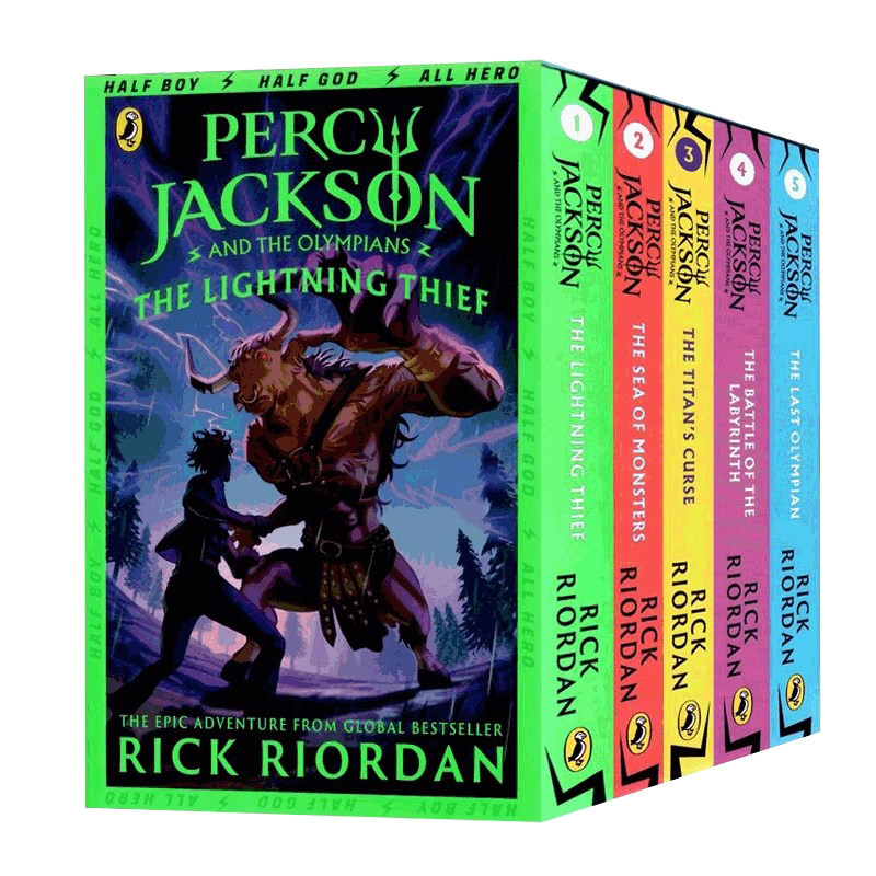 percy Jackson 波西杰克逊英文原版全套24册 the Lightning Thief 波西杰克逊与神火之盗 Rick Riordan 雷克莱尔顿畅销青少年
