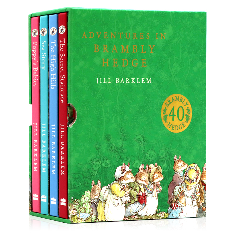 野蔷薇村的故事 Adventures in Brambly Hedge 野蔷薇村的冒险故事4册 40周年纪念版英文原版 儿童英伦田园童话故事Jill Barklem - 图3