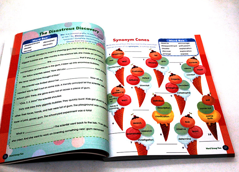 4-6年级词汇全套 英文原版100 Words Kids Need To Read By 4th Grade Workbook学乐小学生英语词汇课外作业练习册彩版Scholastic