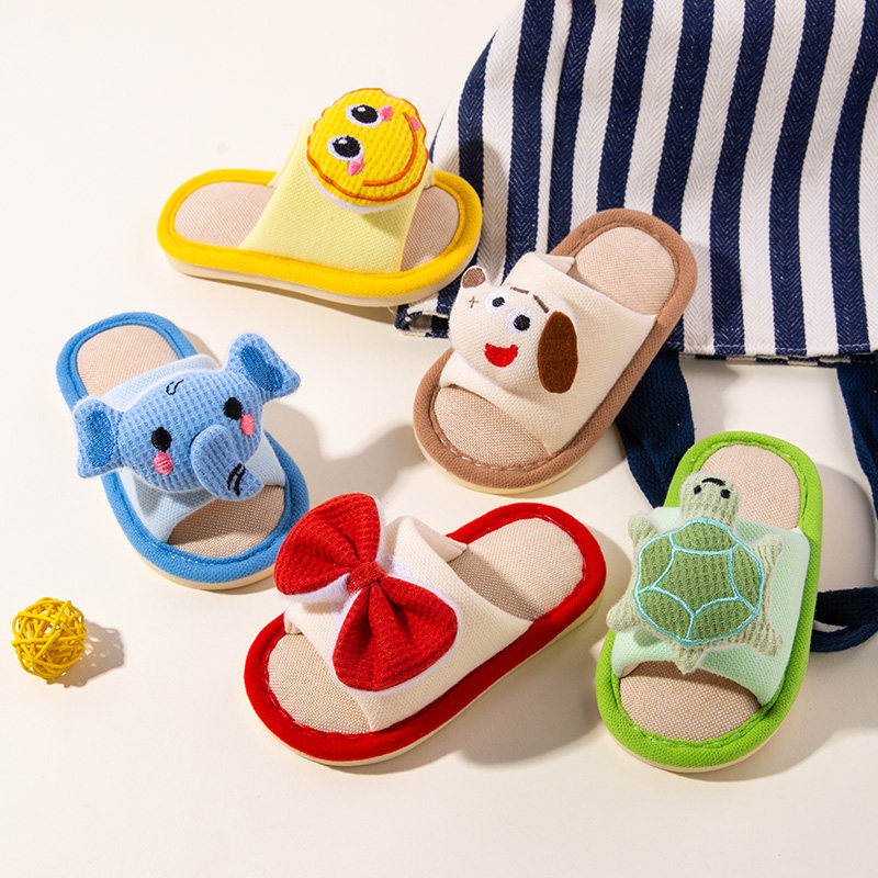 儿童布拖鞋男童室内夏季宝宝女防滑软底透气居家鞋亚麻拖鞋轻便款,淘宝优惠券,粉丝福利购,淘宝优惠卷