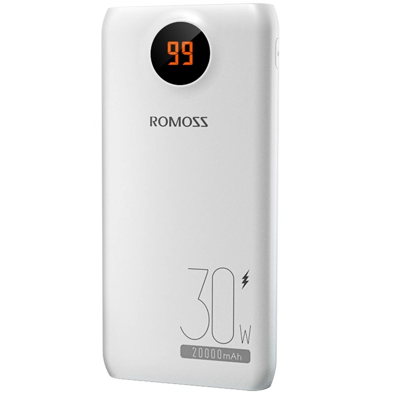 ROMOSS/罗马仕充电宝20000毫安22.5W大容量30W双向快充20WPD快充适用苹果 华为OPPO小米通用便携移动电源旗舰