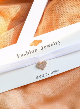 抖音白色闪钻花卉超仙项圈锁骨链