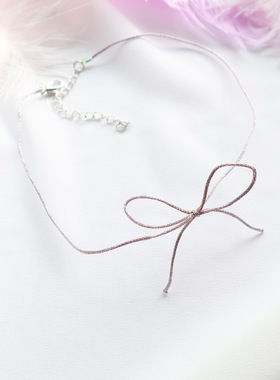 choker日韩风森系几何紫色锁骨链