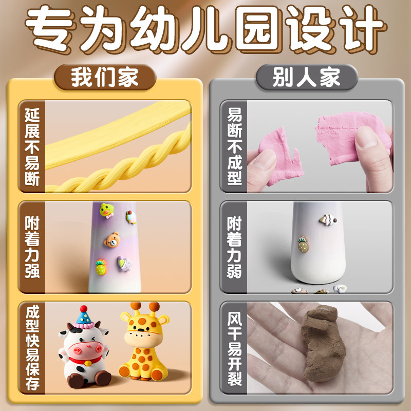 晨光超轻粘土彩泥儿童橡皮泥24色36幼儿园专用安全无毒手工制作diy材料包黏土益智玩具太空泥软陶泥工具套装,淘宝优惠券,粉丝福利购,淘宝优惠卷
