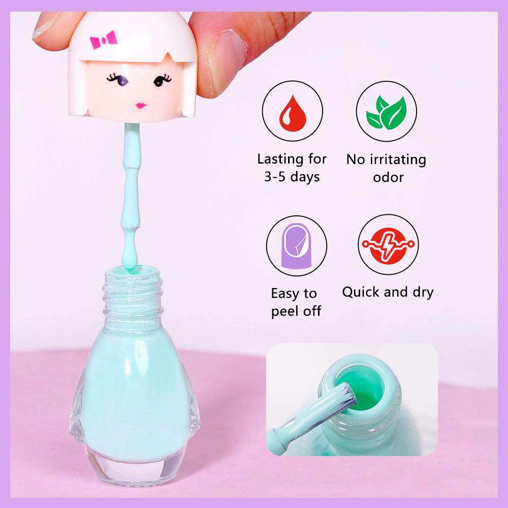 儿童新款卡通甲油套装卡免烤快干水性无毒无味可剥可撕拉娃娃款,淘宝优惠券,粉丝福利购,淘宝优惠卷