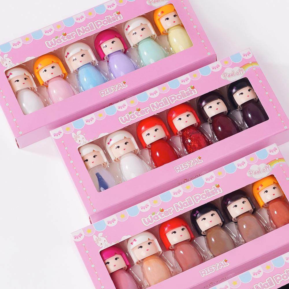 儿童新款卡通甲油套装卡免烤快干水性无毒无味可剥可撕拉娃娃款,淘宝优惠券,粉丝福利购,淘宝优惠卷