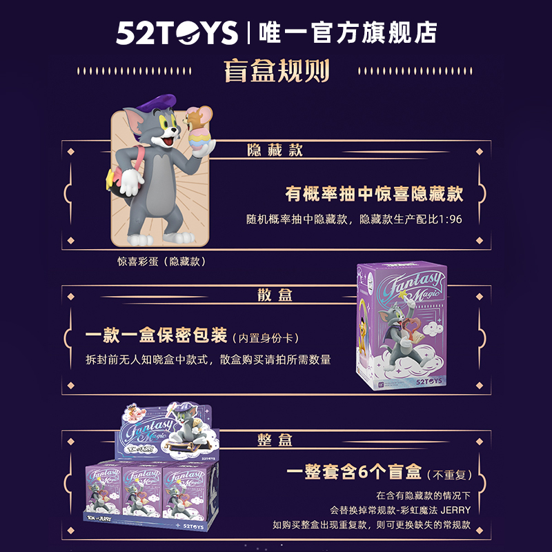 【52TOYS】TOM and JERRY 奇幻魔力系列盲盒周边猫和老鼠潮玩礼物 - 图2