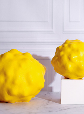 现代简约磨砂几何陶瓷摆件家居客厅样板房售楼处酒店客厅软装饰品