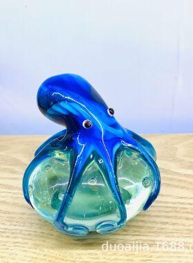 北欧风格饰品古法琉璃球八爪玻璃八爪鱼桌面装饰品家居摆件