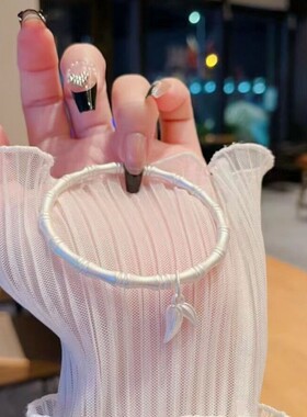 闭口古法9999足银女款竹节手镯子