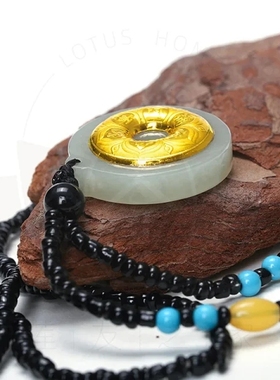 金镶玉平安扣佛牌吊坠平安扣吊坠