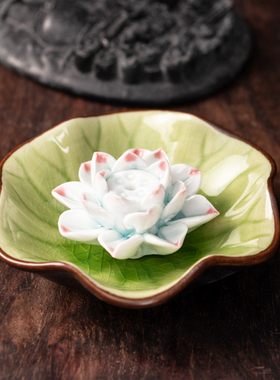 香盘线香香炉陶瓷莲花