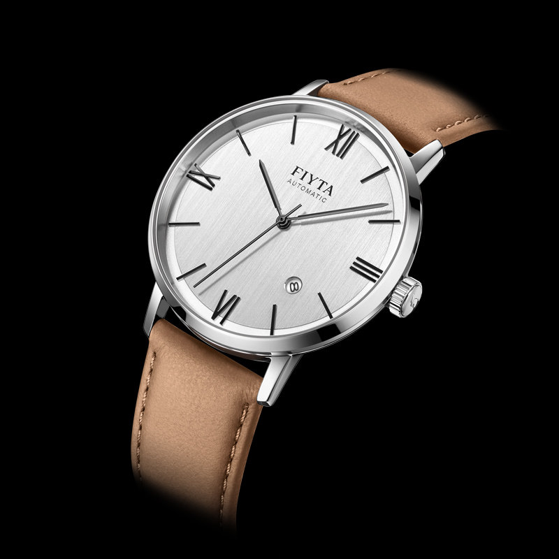 飞亚达男士自动机械手表休闲百搭时尚简约皮带防水日历腕表