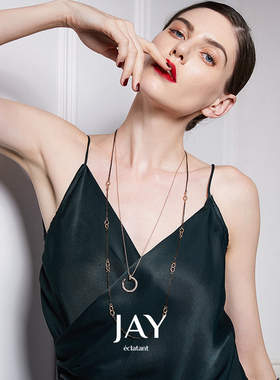 JAY链条双层毛衣链挂绳吊坠