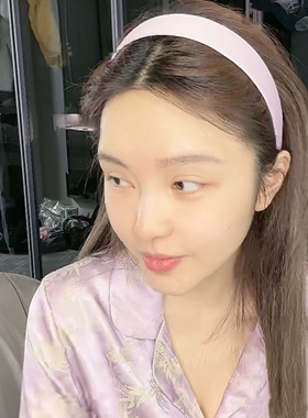韩国新款宽版缎面ins甜美马卡龙彩色冰淇淋色少女风头箍发饰发箍