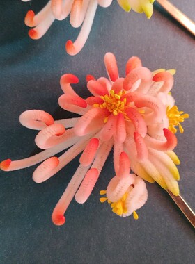 仿绒花菊花原创超出片发簪