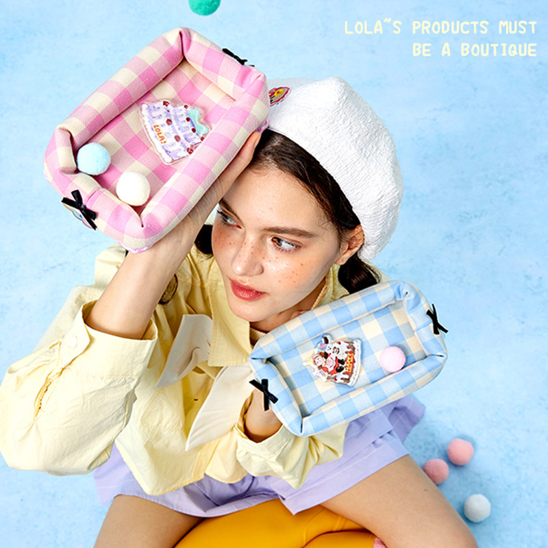 LOLA DESIGN可爱少女收纳笔筒 甜美收纳盒办公室桌面笔盒高颜值,淘宝优惠券,粉丝福利购,淘宝优惠卷