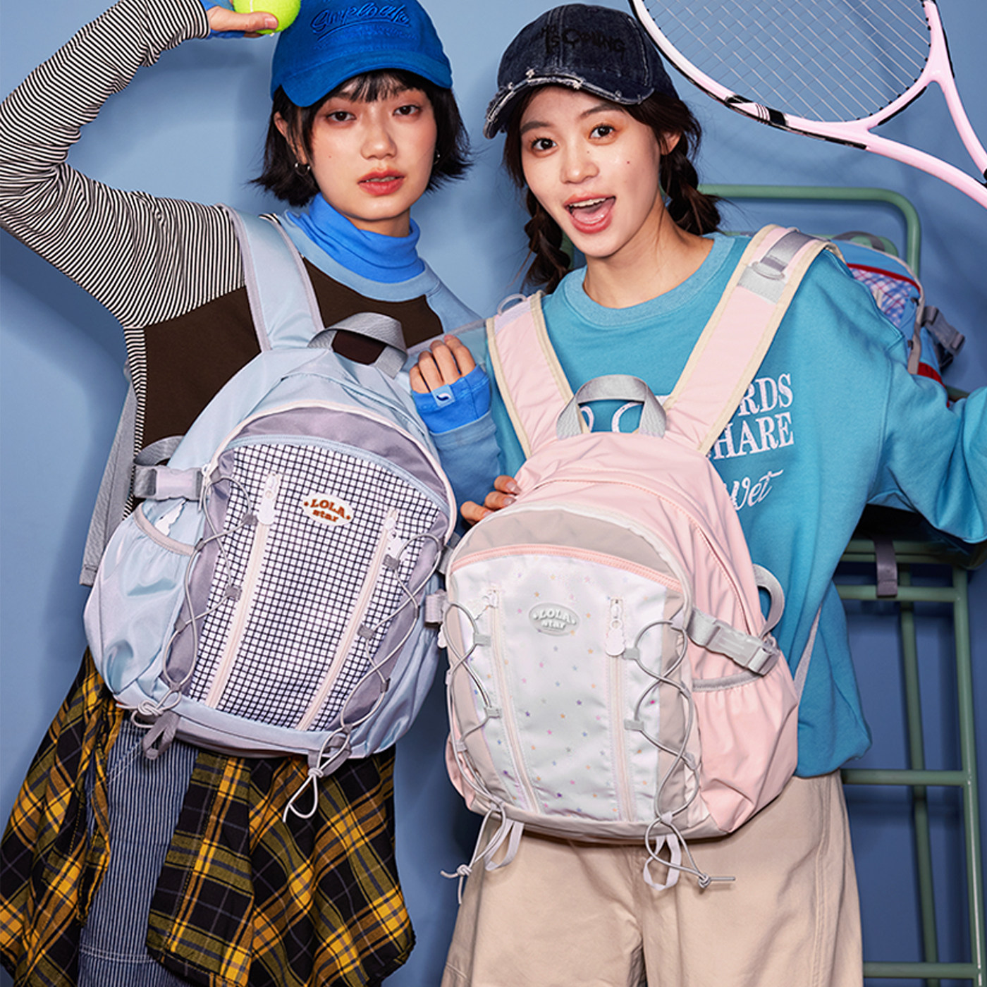 LOLA DESIGN Sweet and Cool Functional School Bag College Student Computer Backpack Commuting Computer Sports Drawstring Backpack