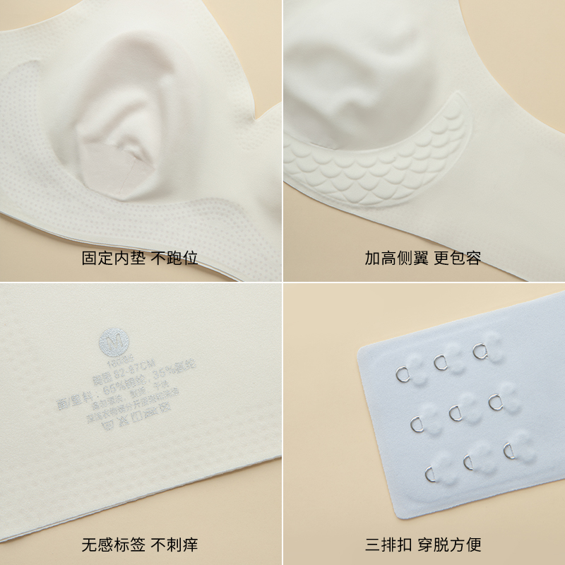 大胸显小胸内衣女士文胸罩收副乳聚拢防下垂无痕大码运动夏季薄款
