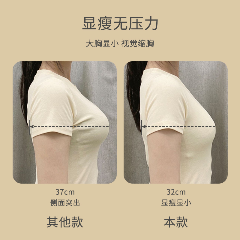 大胸显小胸内衣女士文胸罩收副乳聚拢防下垂无痕大码运动夏季薄款