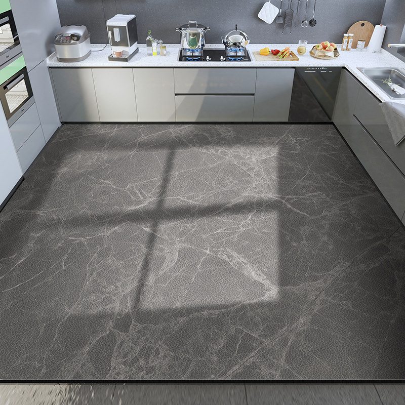 厨房pvc可擦洗地垫皮革防水防滑脚垫2026年新款家用免洗防油地毯,淘宝优惠券,粉丝福利购,淘宝优惠卷