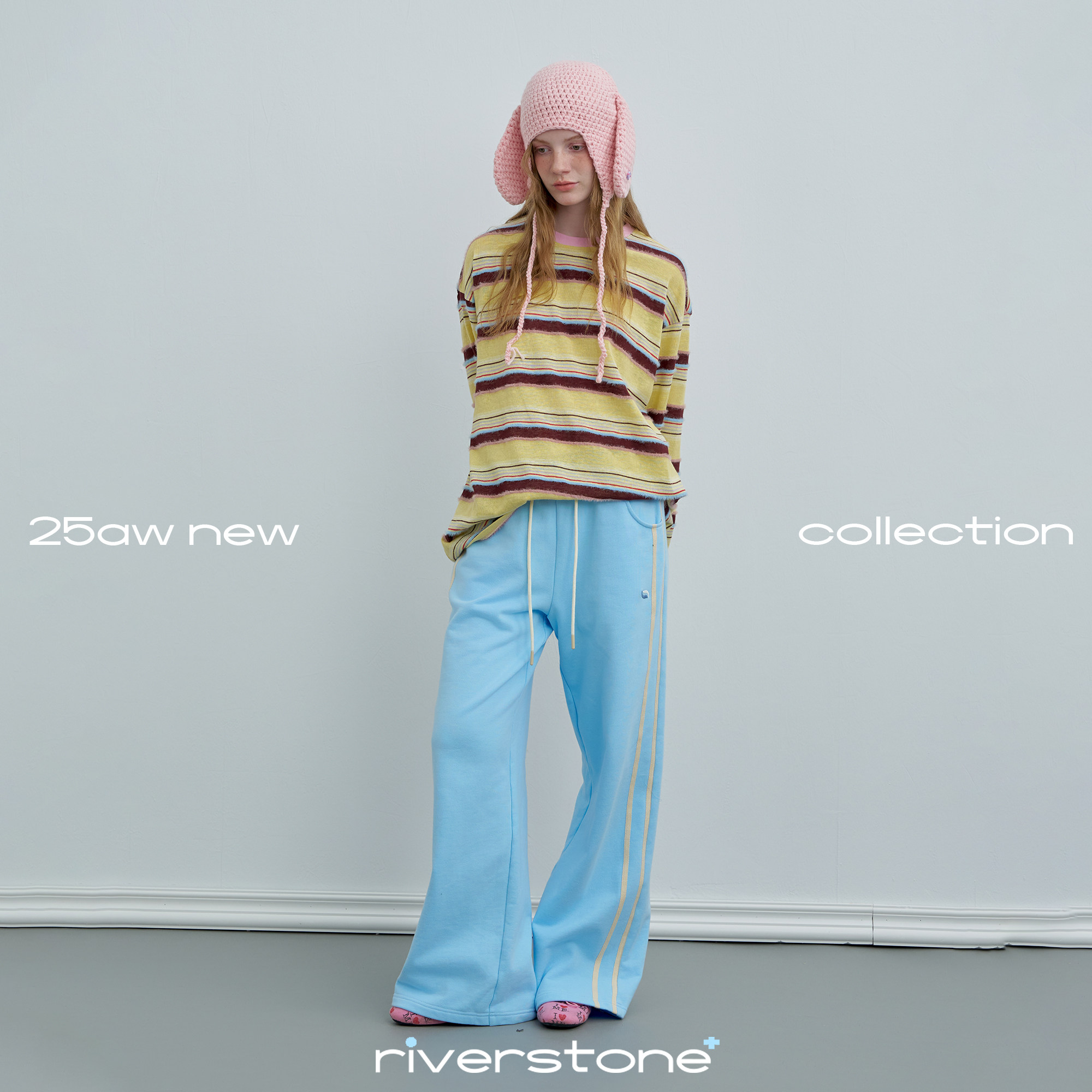 riverstone plus 宽松撞色运动裤女垂感卫裤春季直筒显瘦阔腿裤,淘宝优惠券,粉丝福利购,淘宝优惠卷