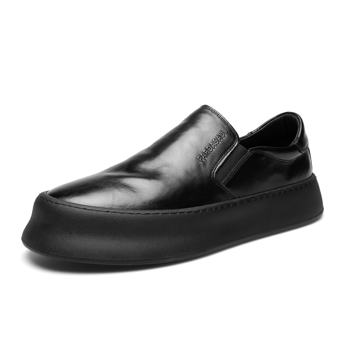 帕达索牛皮乐福鞋男2025新款一脚蹬黑色休闲皮鞋轻便懒人鞋230996,淘宝优惠券,粉丝福利购,淘宝优惠卷