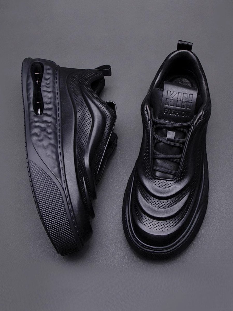 帕达索牛皮板鞋潮流男鞋小众设计厚底超轻休闲皮鞋气垫潮鞋230938,淘宝优惠券,粉丝福利购,淘宝优惠卷