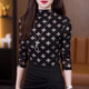 ແບບ rhinestone ຮ້ອນ versatile ເຄິ່ງ turtleneck ເທິງ