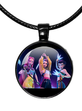 K-POP猎魔女团项链饰品跨境爆款卡通动漫吊坠首饰毛衣链热卖配饰