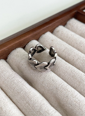 LOMIGE日韩新款复古银色戒指