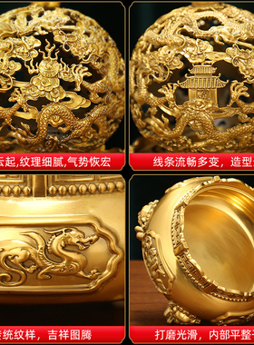 全铜九转乾坤鼎摆件 九龙鼎家居装饰店铺开业乔迁家居装饰工艺品