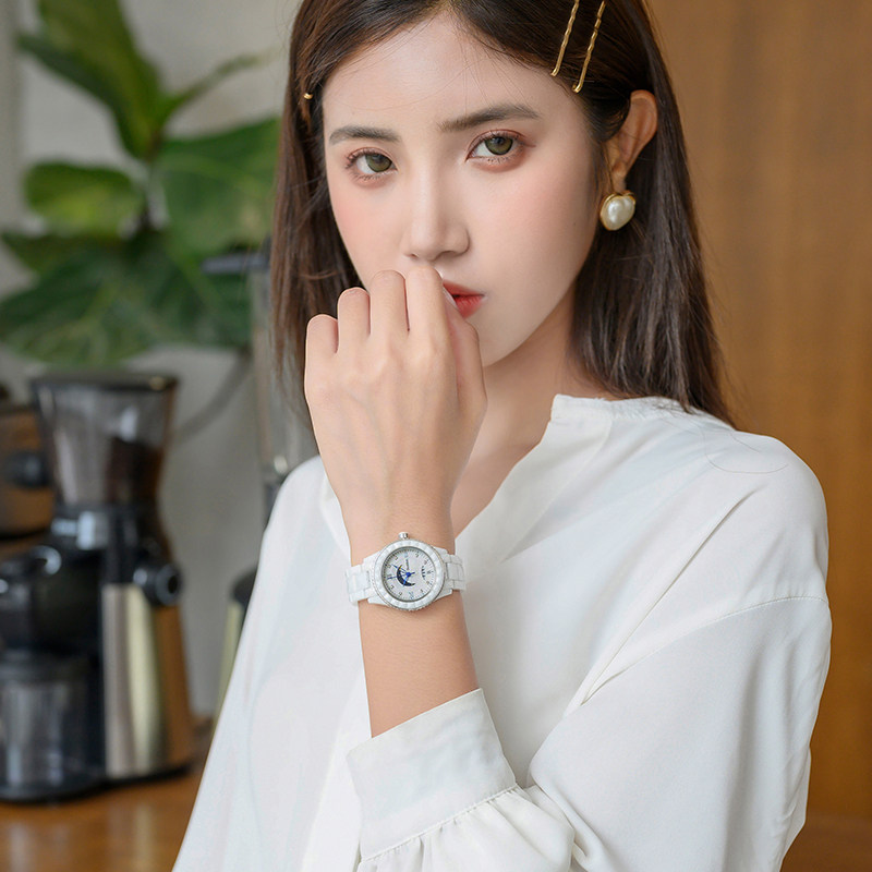 女士全自动镂空简约防水小巧机械表 茵蔻手表国产腕表