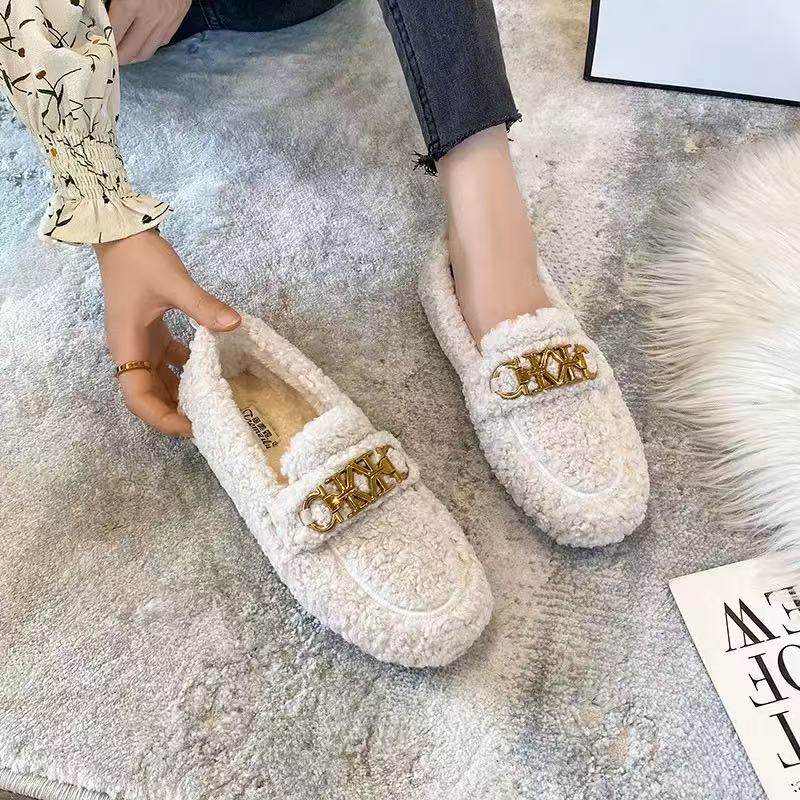 毛毛鞋女冬季外穿2025新款小香风女鞋雪地靴保暖棉鞋豆豆鞋一脚蹬,淘宝优惠券,粉丝福利购,淘宝优惠卷