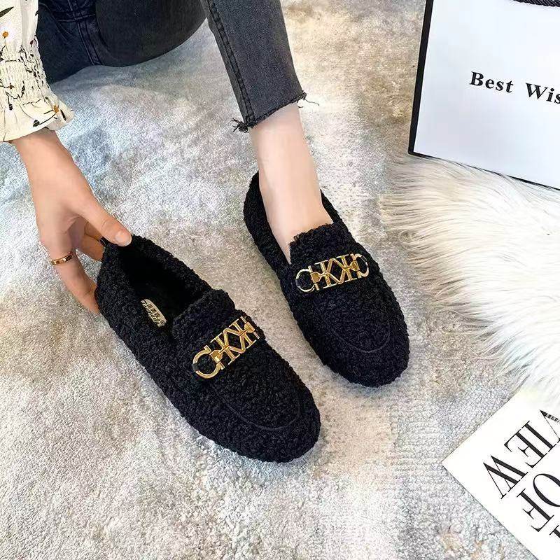 毛毛鞋女冬季外穿2025新款小香风女鞋雪地靴保暖棉鞋豆豆鞋一脚蹬,淘宝优惠券,粉丝福利购,淘宝优惠卷