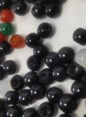 天然diy大孔玛瑙散珠大口径5mm孔径黑色黄色红色绿色12MM珠子收尾