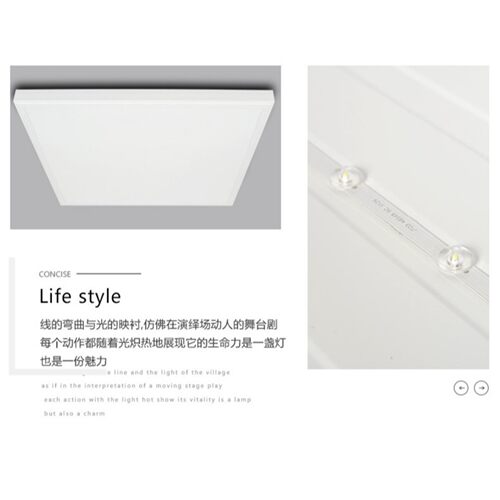 明装集成吊顶600x600led平板灯60x60LED格栅灯灯石膏水泥顶吸顶灯 - 图3