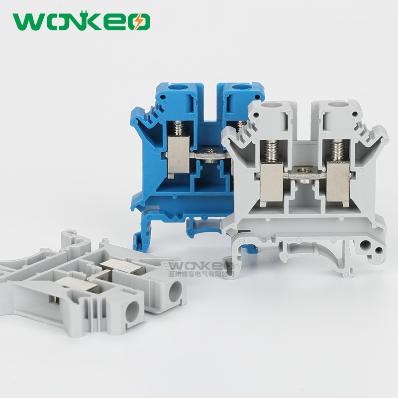 UK6N接线端子威客6mm平方电压导轨式快速连接纯铜阻燃型50片一盒-图2
