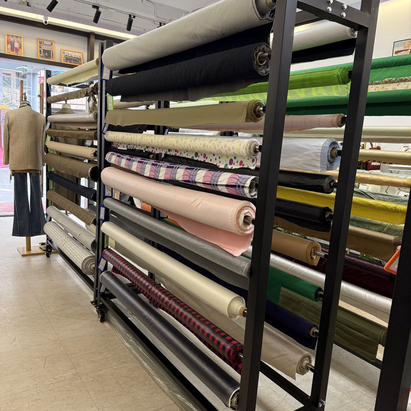 移动纺织面料展示架布匹挂布卷陈列架货架桌布料展架落地中岛架子,淘宝优惠券,粉丝福利购,淘宝优惠卷
