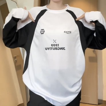 美式穿搭拼接撞色插肩袖长袖男女训练服T恤健身跑步打球运动体育,淘宝优惠券,粉丝福利购,淘宝优惠卷