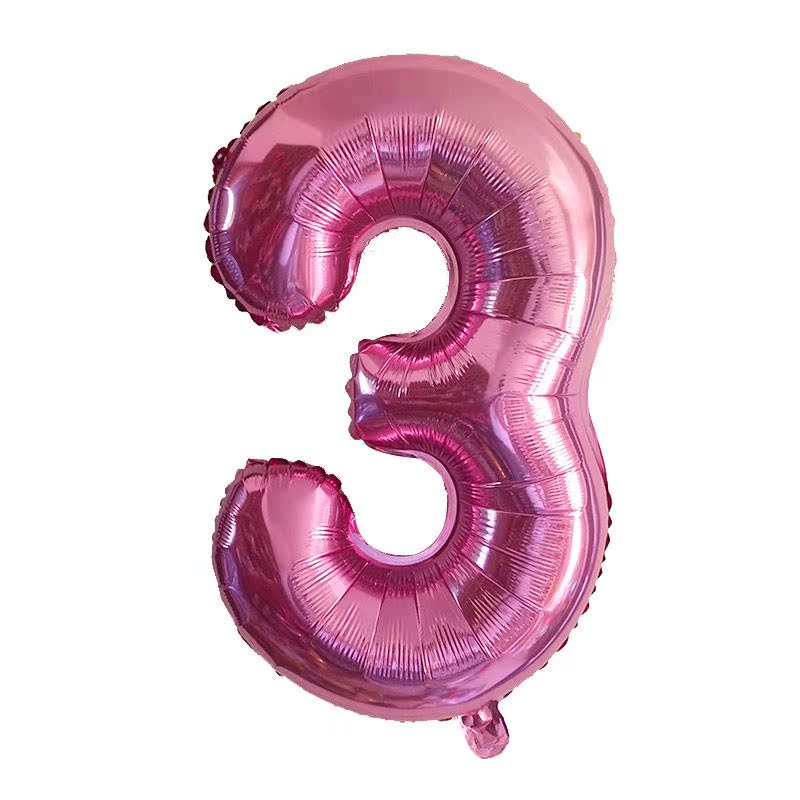 Pink 0-9 Number 16inch 32inch 40inch Foil Balloons Digit Hel - 图3