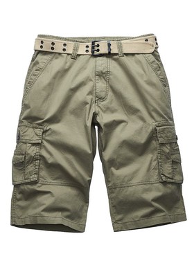 Washed shorts Loose-fitting sportswear pants Men's multi-poc