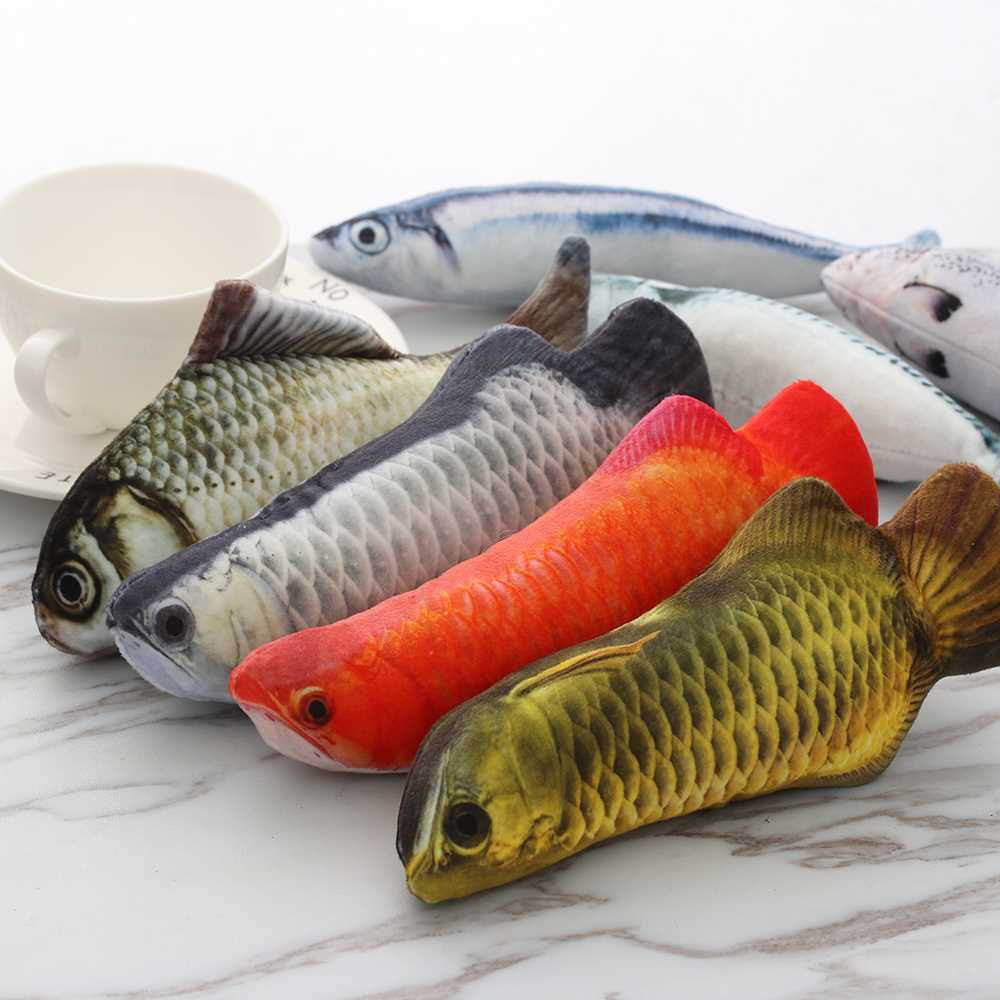 1Pc New Lovely Soft Funny Artificial Simulation Fish Cute Pl - 图0