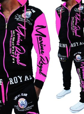 ZOGAA 2019 Brand Men Tracksuit 2 Piece Tops and Pants Mens S