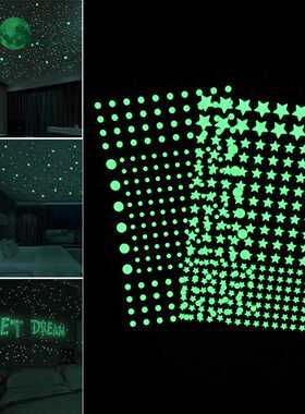 Luminous Moon Stars Wall Stickers Glow In The Dark D Bubbl