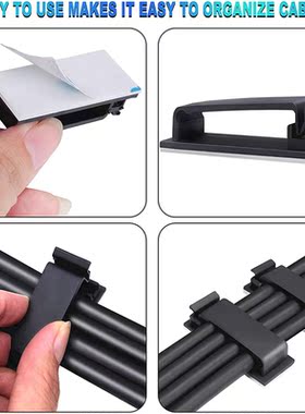 200Pcs Adhesive Cable Clamp Wire Holder Wire Clamp Cable Org