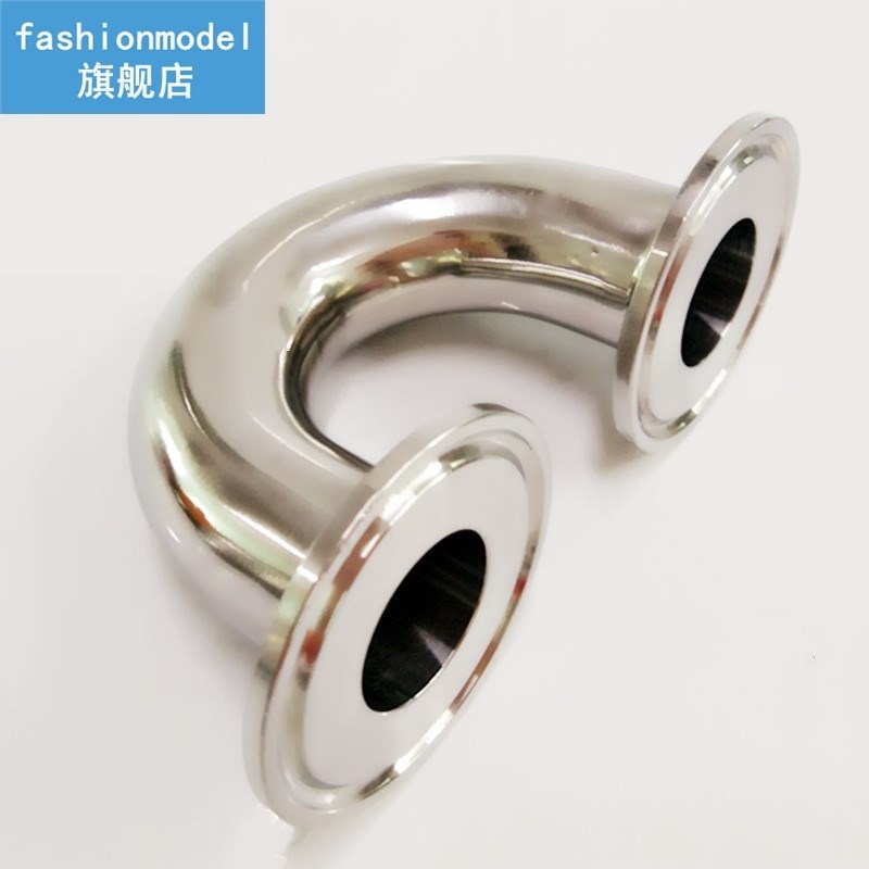 38mm O/D 304 Stainless Steel Sanitary Ferrule 180 Degree Elb-图1